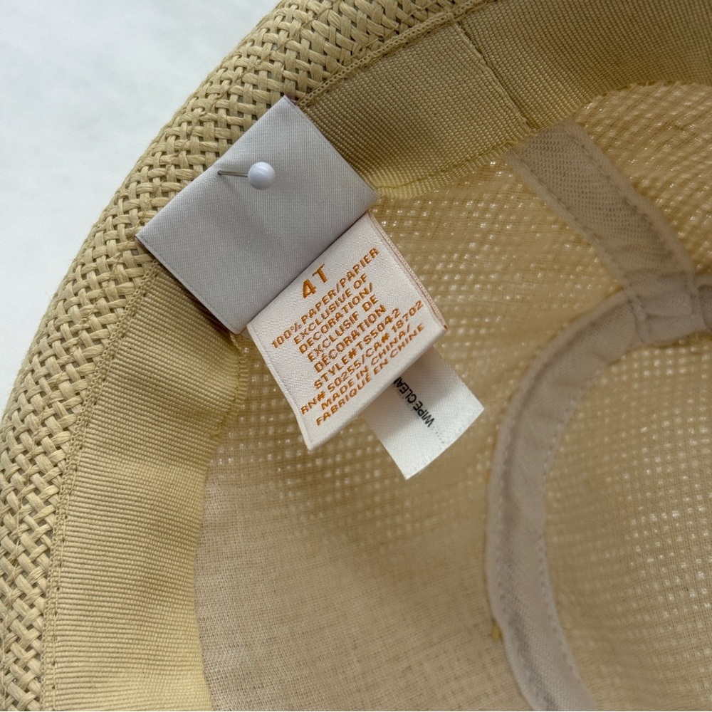 TRULY Tan and Blue Fedora Hat with Striped Band Unisex Size 4T. - Picture 7 of 10